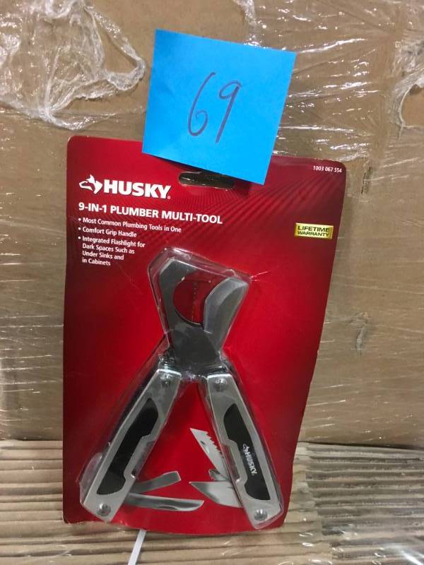 lot 69 image: Husky 9-in-1 Plumber Multi-Too lin good condition