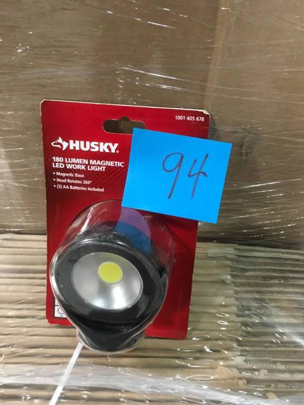 lot 94 image: Husky Large Magnetic LED Work Light in good condition