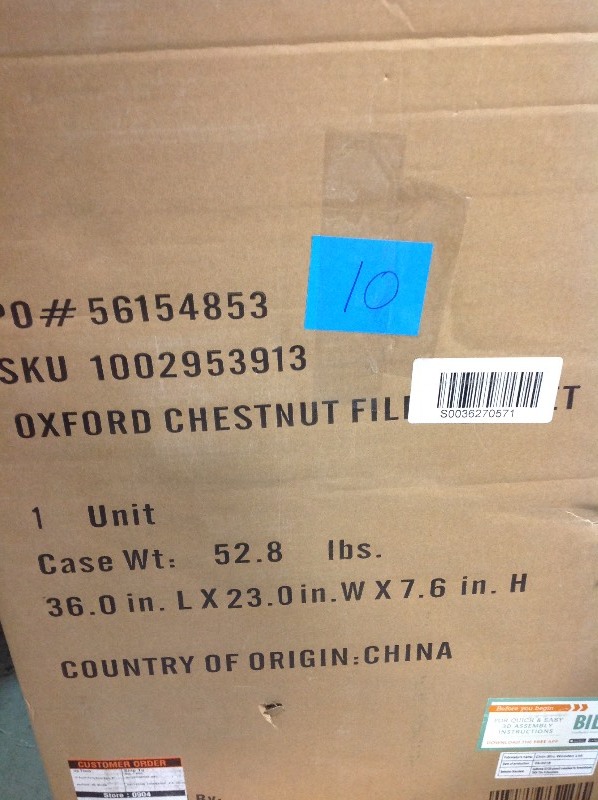 lot 110 image: Oxford Chestnut 28.5 in. File Cabinet not used