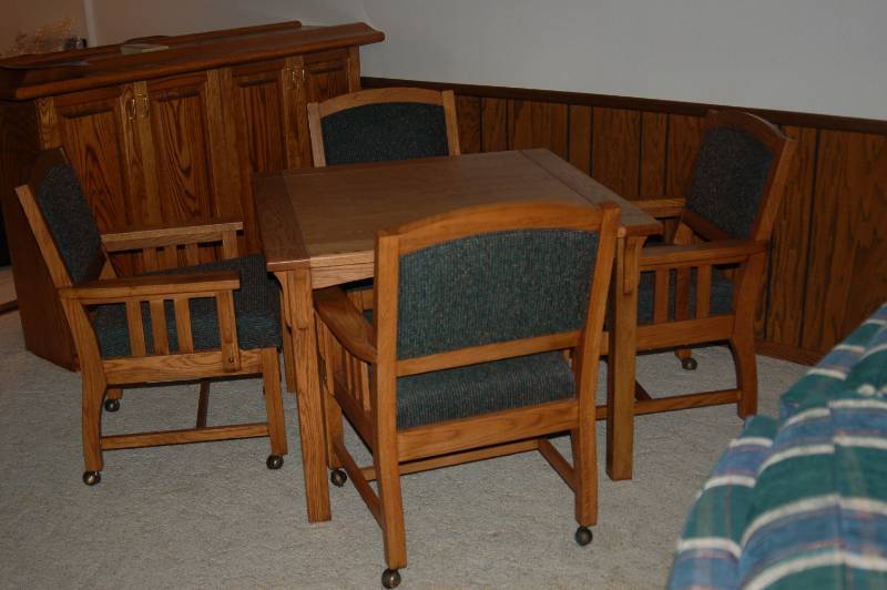 Classic Card Table With Chairs On Casters Exquisite Mound