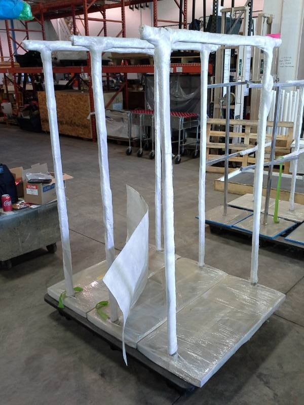 Lot of (3) Metal Display Rack Stands