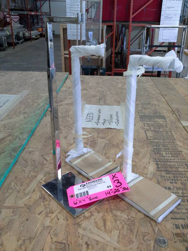 Lot of (3) Metal Display Rack Stands