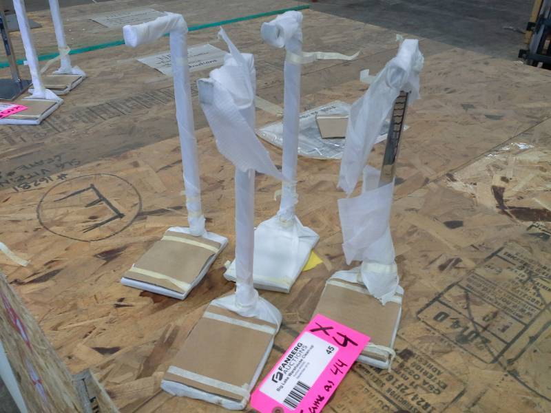 Lot of (4) Metal Display Rack Stands
