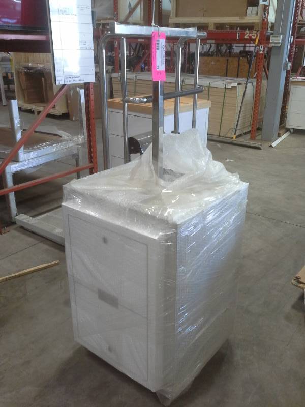 Stainless Steel Sided Pedestal Stand with Drawers