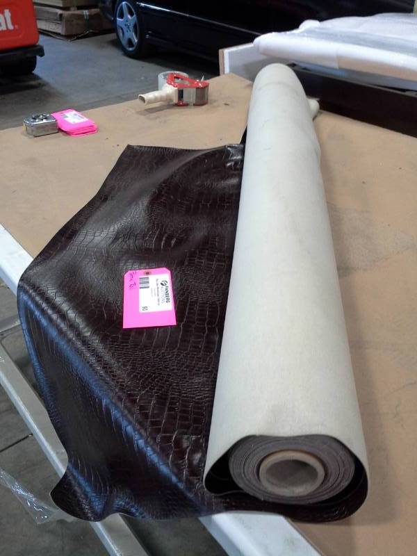 Partial Roll of Leather-Like Fabric