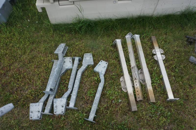 lot 73 image: Large Lot of Shore Station Boat Lift Mounting BracketsHardware