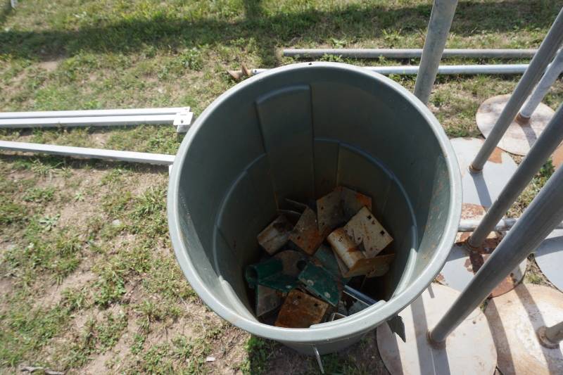 lot 83 image: Large Lot of Dock Poles With Mounting Brackets