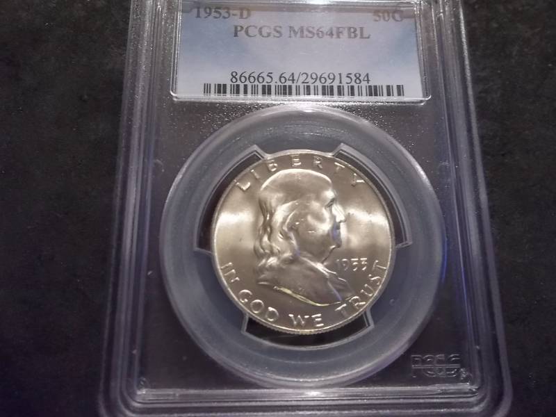 lot 34 image: 1953 D Franklin Half Dollar