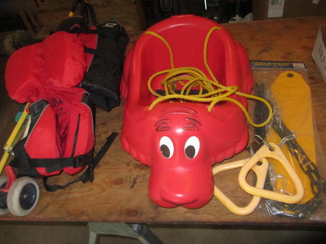 lot 9 image: Childs Swings, Life Jackets