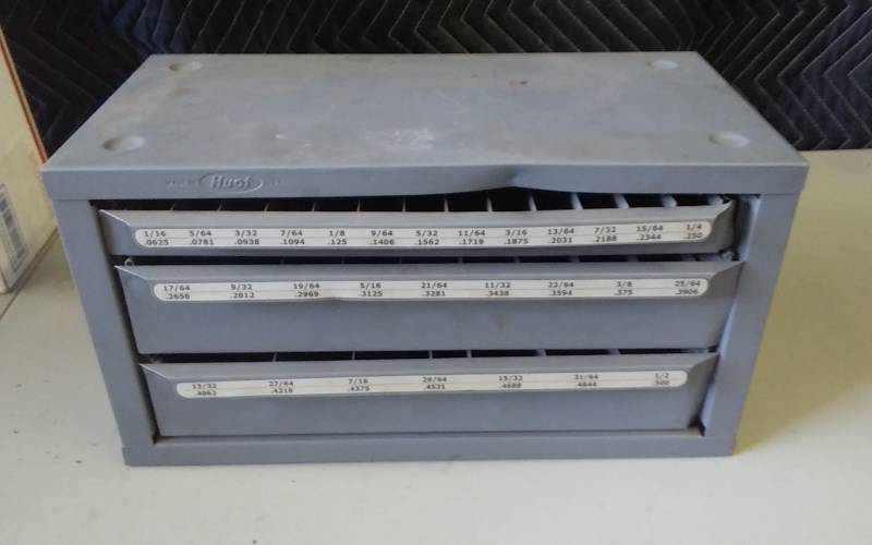lot 57 image: Metal Organizer Of Drill Bits