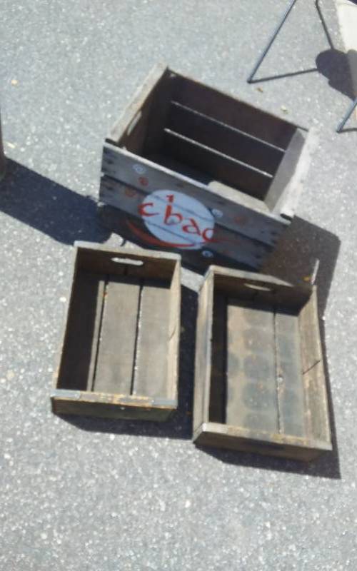 lot 98 image: 3-Old Wood Primitive Crates