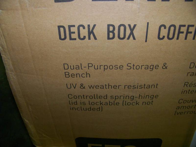 lot 7 image: Keter, Denali 150, Deck Box - Dual Purpose Storage and Bench - NEW in Original Box