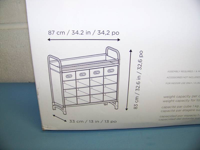 lot 76 image: neatfreak, Cloth Shoe Rack with 4 Drawers and Top Basket Area - NEW in Original Box