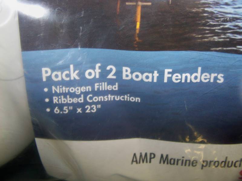 lot 68 image: (2) Amp Marine, 23 Boat Fenders - NEW in Original Packaging