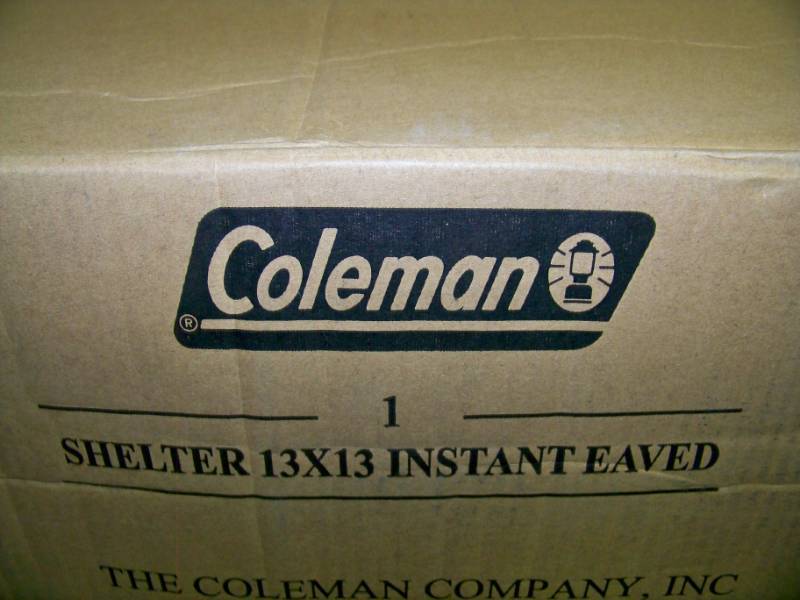 lot 43 image: Coleman, 13x13 Instant Eaved Shelter in Original, Open Box