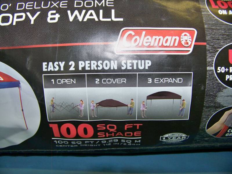 lot 84 image: Coleman, Green Bay Packers, 10 x 10 NFL Canopy and Wall in Carrying Case with Wheels