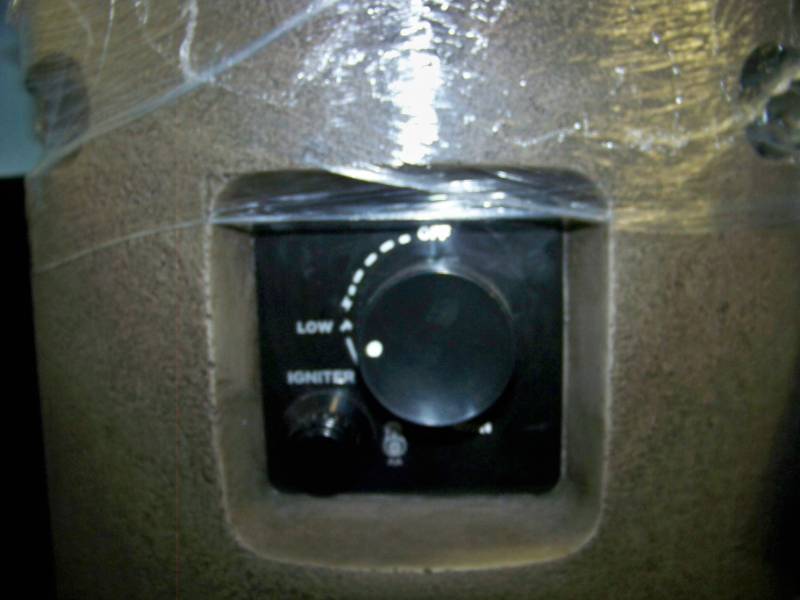 lot 2 image: Outdoor Gas Fire Column  Patio Heater with Remote Control