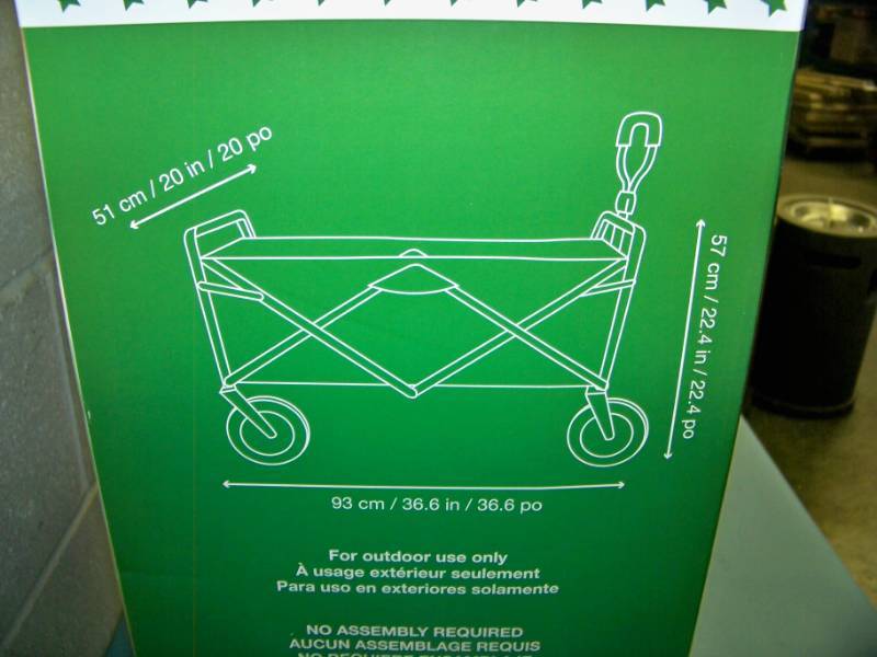 lot 92 image: Collapsible Pull Wagon with Telescoping Handle - NEW in Original, Sealed Box
