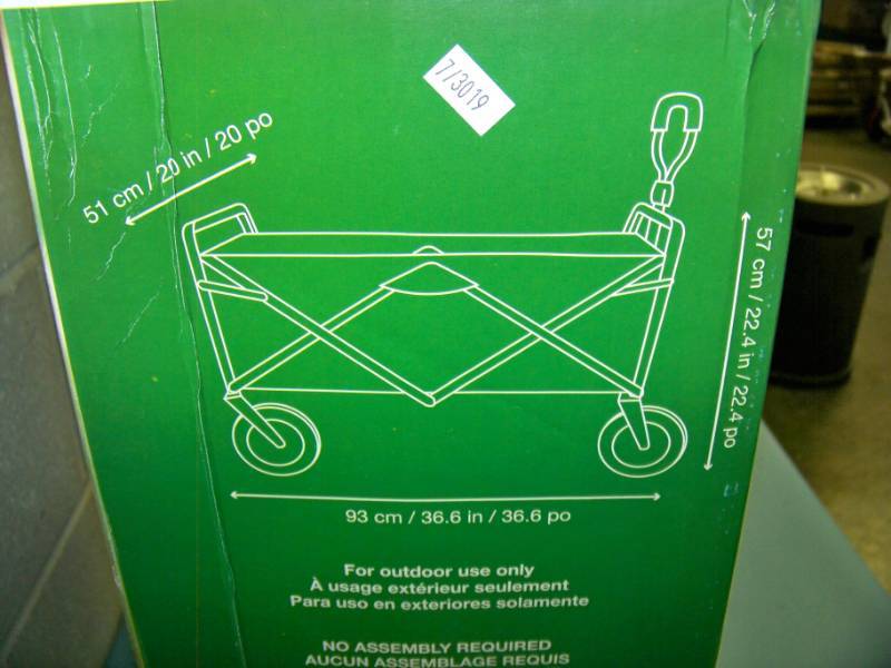 lot 93 image: Collapsible Pull Wagon with Telescoping Handle - NEW in Original, Sealed Box