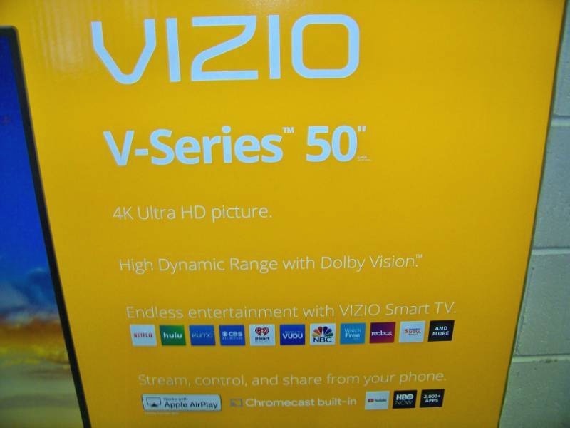 lot 4 image: 50, Vizio, V-Series, SMART, 4K HDR (2160p), UHD LED Television  TV - BRAND NEW in Original Box