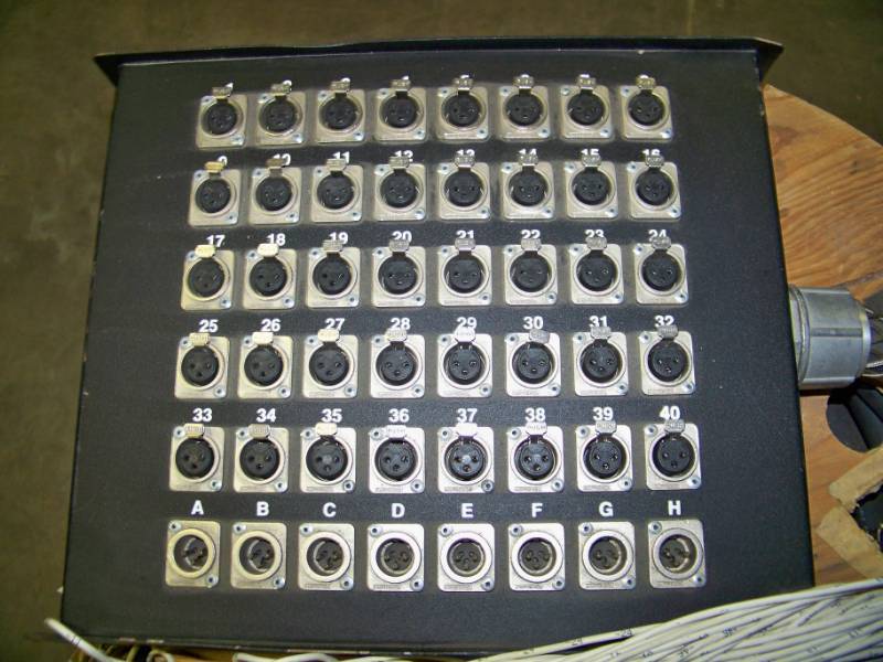 lot 67 image: Multi-Channel Snake Box with Long, Heavy-Duty Cable on Spool with XLR Connectors