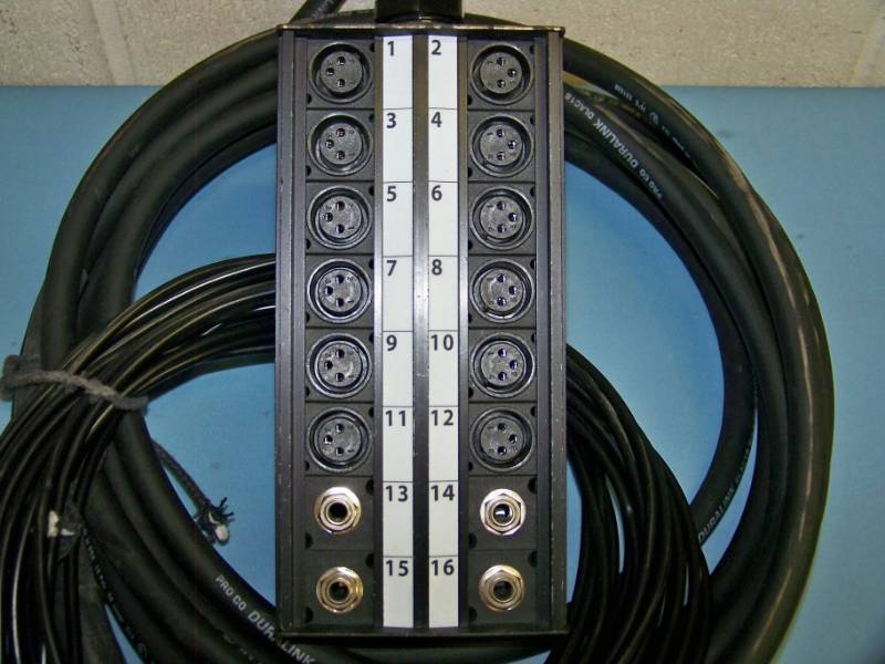 lot 73 image: StageMASTER, Multi-Channel Snake Box with Heavy-Duty Cable with XLR and 14 Connectors