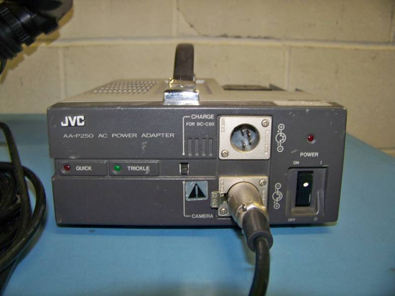 lot 112 image: JVC, 3-CCD Camera with SVHS Recorder and JVC AC Power Adapter