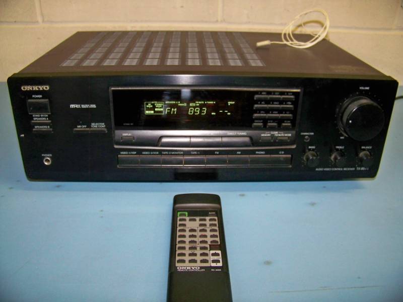 lot 113 image: Onkyo, Audio Video Control Receiver and (2) Technics, 3-Way Speakers