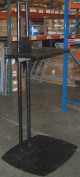 lot 122 image: Metal, Light  Speaker  Projector Stand with Adjustable Height Shelf