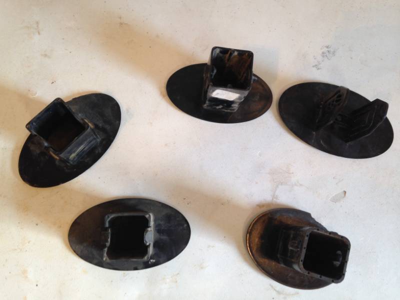 lot 10 image: 5 Hitch receiver covers (Vikings, Peterbuilt, Wine glass)
