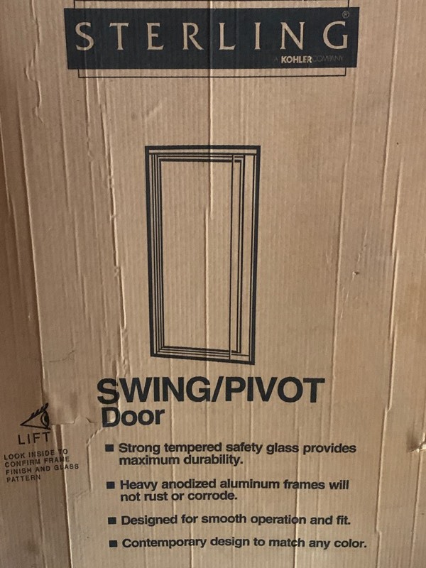 lot 10 image: Sterling Swing  Pivot Shower Door