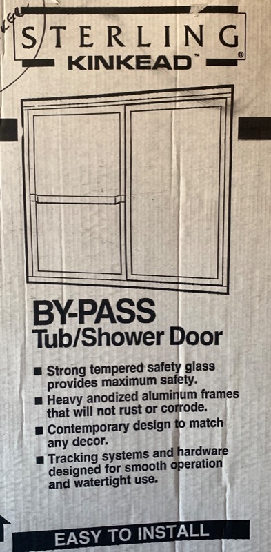 lot 2 image: Sterling Bypass Tub  Shower Door