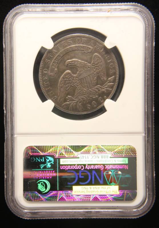lot 01 image: 1835 US BUST HALF DOLLAR AU53 NGC