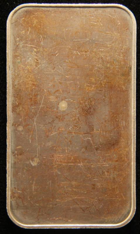 lot 15 image: 1 TROY OZ. .999 FINE SILVER BAR ANNIVERSARY BY NATIONAL