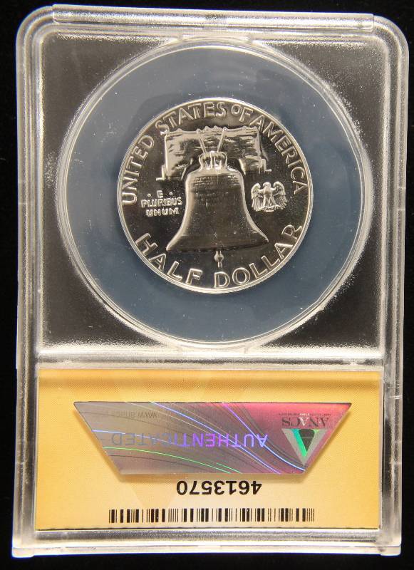 lot 17 image: 1961 PROOF FRANKLIN HALF DOLLAR PF67 ANACS