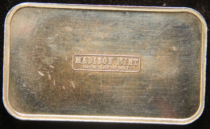 lot 35 image: 1 TROY OZ. .999 FINE SILVER BAR MOTHERS DAY MADISON MINT