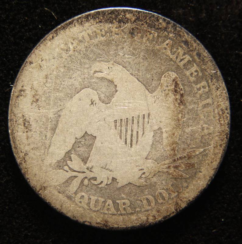 lot 43 image: 1854 SEATED LIBERTY QUARTER