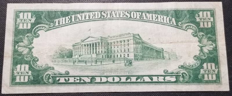 lot 06-A image: 1929 $10 NATIONAL CURRENCY CENTRAL UNITED BANK OF CLEVELAND OH CHARTER# 4318