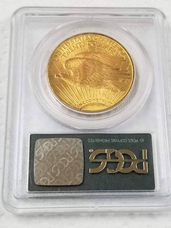lot 03-B image: 1924 US SAINT GAUDENS $20 DOUBLE EAGLE GOLD PIECE MS64 PCGS