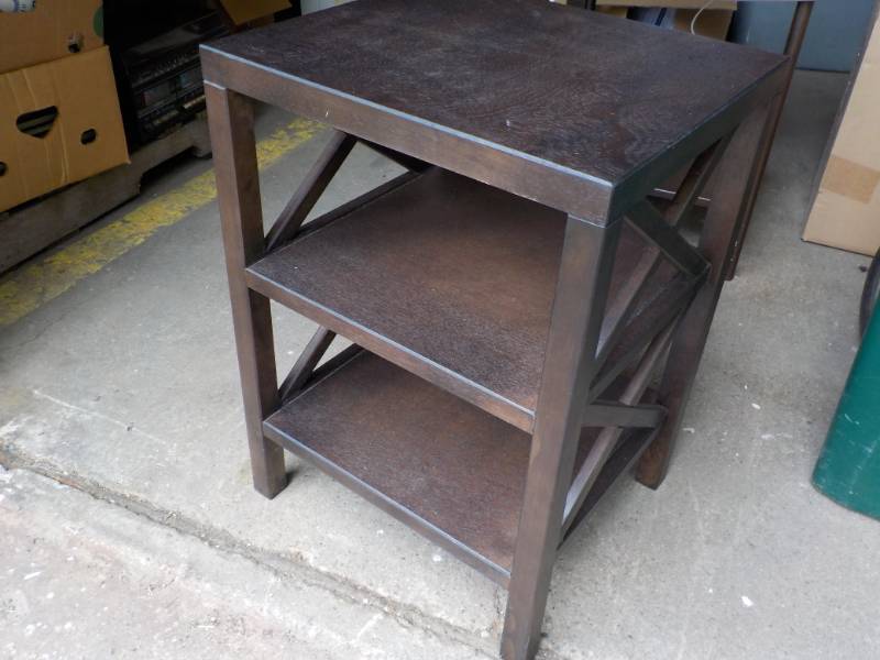 lot 35 image: End TableNight Stand Expresso 2 Sh...