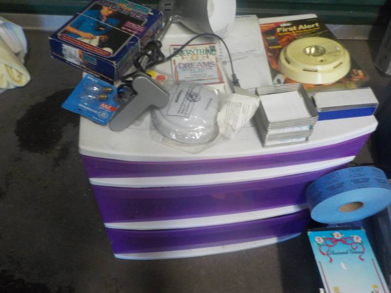 lot 75 image: Office Lot and 3 Drawer Storage Che...