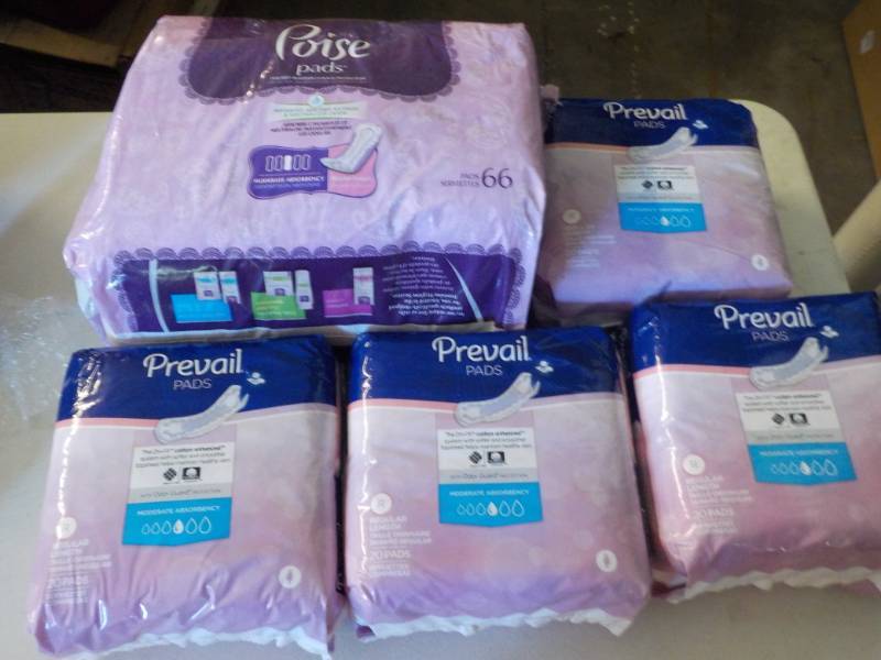lot 84 image: Prevail and Poise Feminine Products...