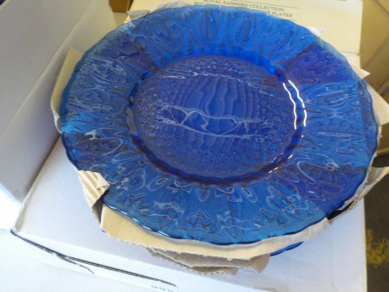 lot 93 image: Avon Royal Sapphire set of 4 Glasse...