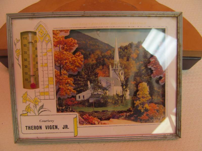 lot 39 image: vintage advertising thermometer