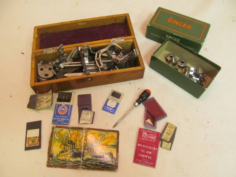 lot 205 image: sewing machine parts
