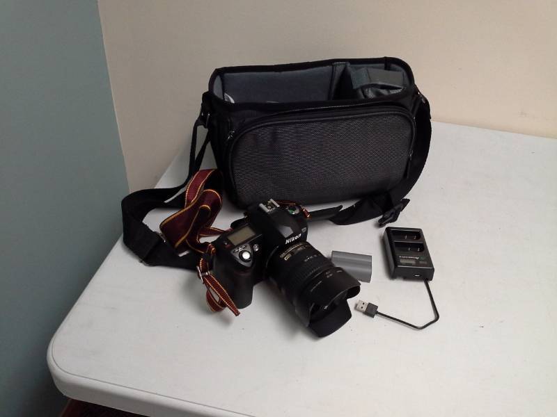 lot 113 image: Nikon D70 Digital Camera, Nikor 18-70mm DX Lens, Battery, Charger, Memory Card, Cables, Carry Bag