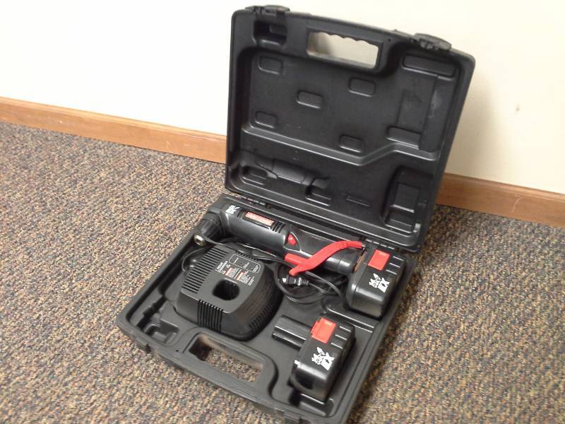 lot 2132 image: Craftsman 14.4VDC 38in. DrillDriver, 2-Batteries, Charger, Carry Case