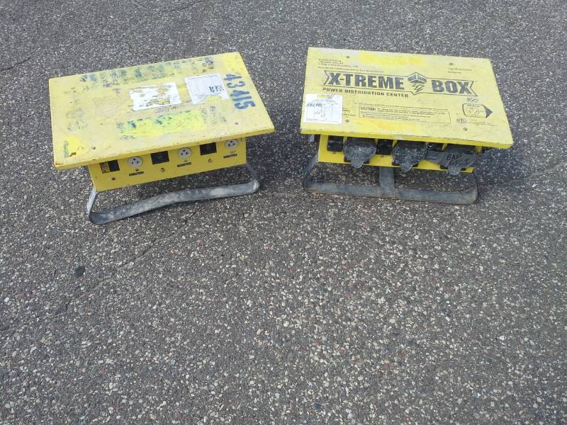 lot 909 image: Lot of (2) 50A X-treme Box Power Distribution Center