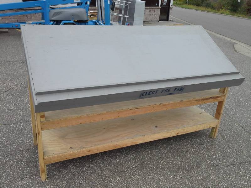 lot 3055 image: Custom Built Drafting and Blueprint Table