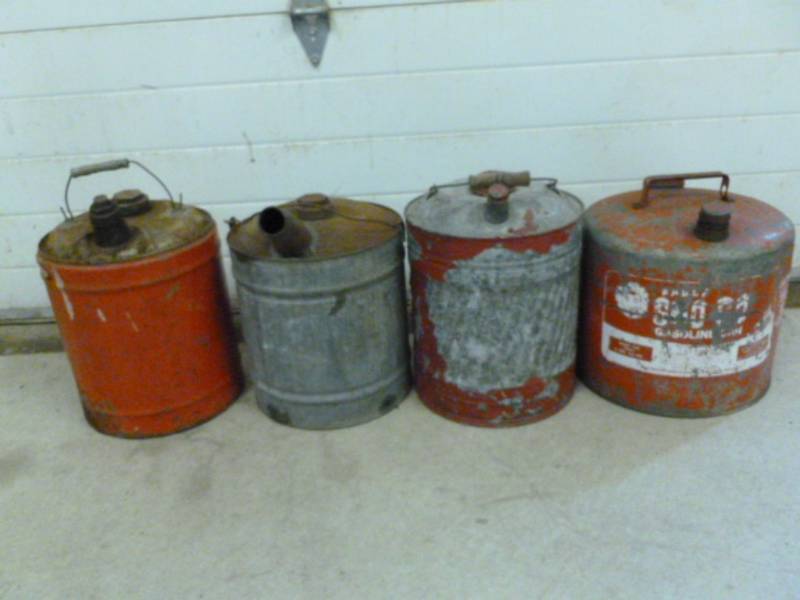 lot 213 image: Vintage Gas Cans
